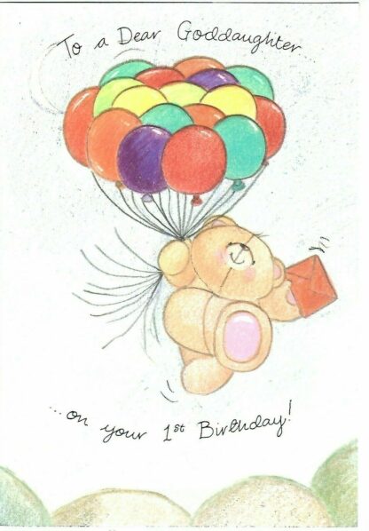 Forever Friends Birthday Card Goddaughter 1st Birthday