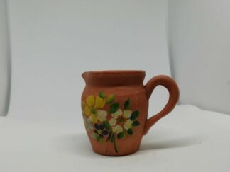 Vintage Miniature Handpainted Terracotta Jug